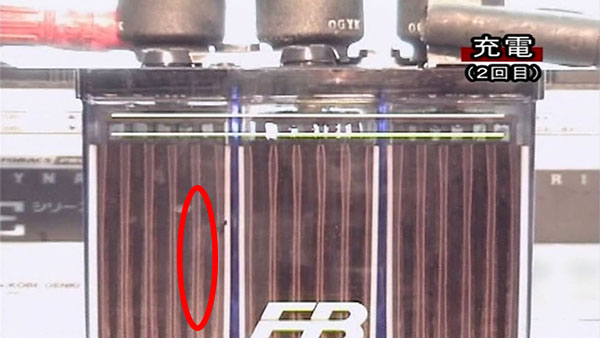 6.充電2回目 サルフェーションがかなり溶けている