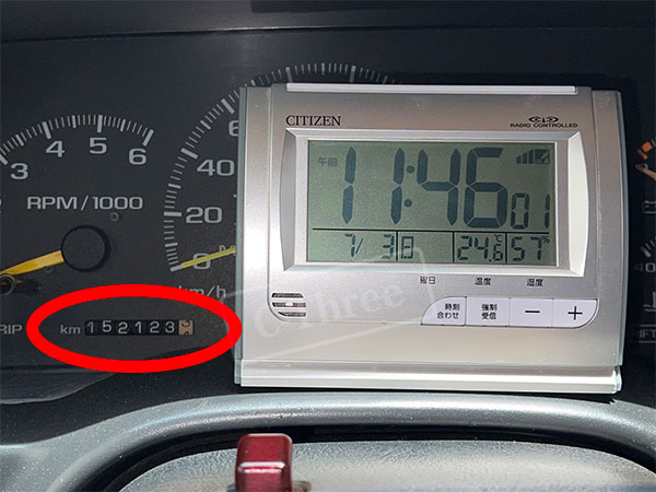 タホ テスト開始時メーター 152,123km